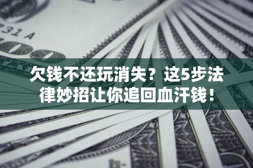 武汉欠钱不还玩消失？这5步法律妙招让你追回血汗钱！