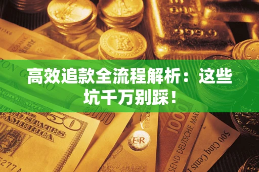 武汉高效追款全流程解析：这些坑千万别踩！