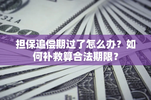 武汉担保追偿期过了怎么办？如何补救算合法期限？
