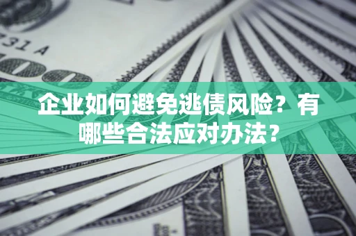 武汉企业如何避免逃债风险？有哪些合法应对办法？