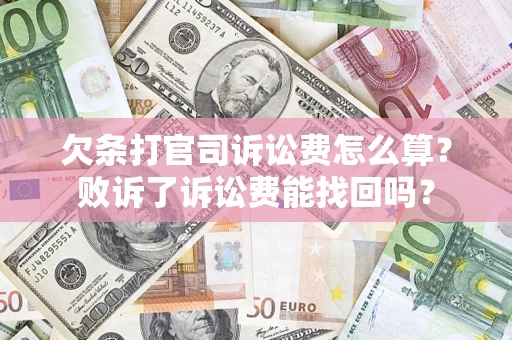 武汉欠条打官司诉讼费怎么算？败诉了诉讼费能找回吗？