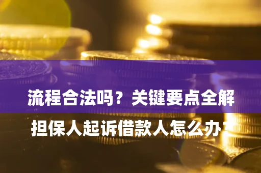 武汉

担保人起诉借款人怎么办？流程合法吗？关键要点全解析
