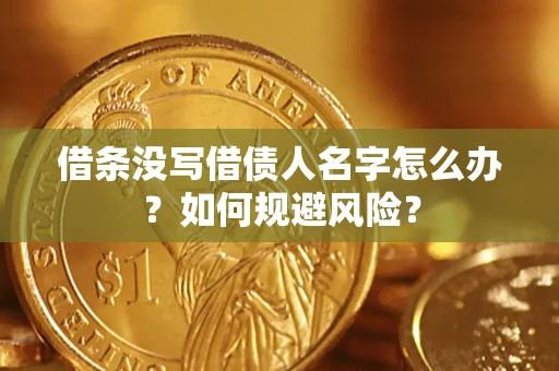 武汉借条没写借债人名字怎么办？如何规避风险？